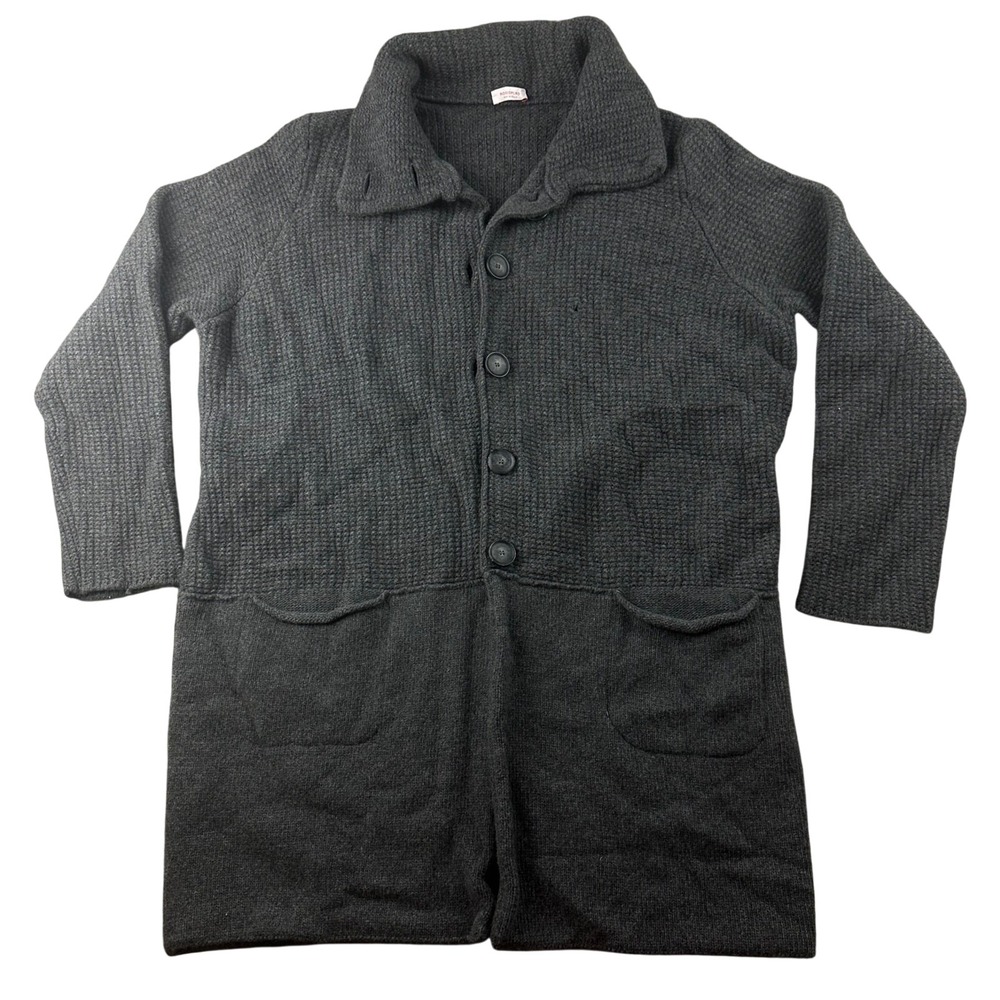 Rossopuro Cardigan Women M Gray Wool Cashmere Button Front Italy Made Workwear